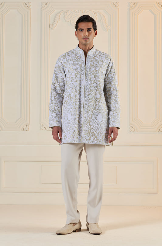 Silver Threadwork Embroidered Kurta