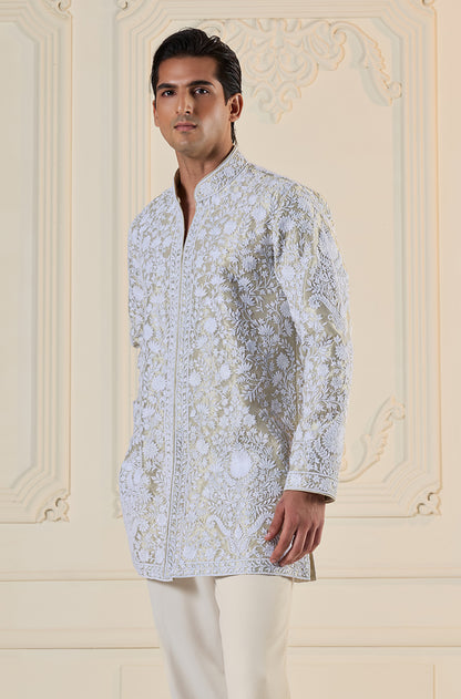 Silver Threadwork Embroidered Kurta