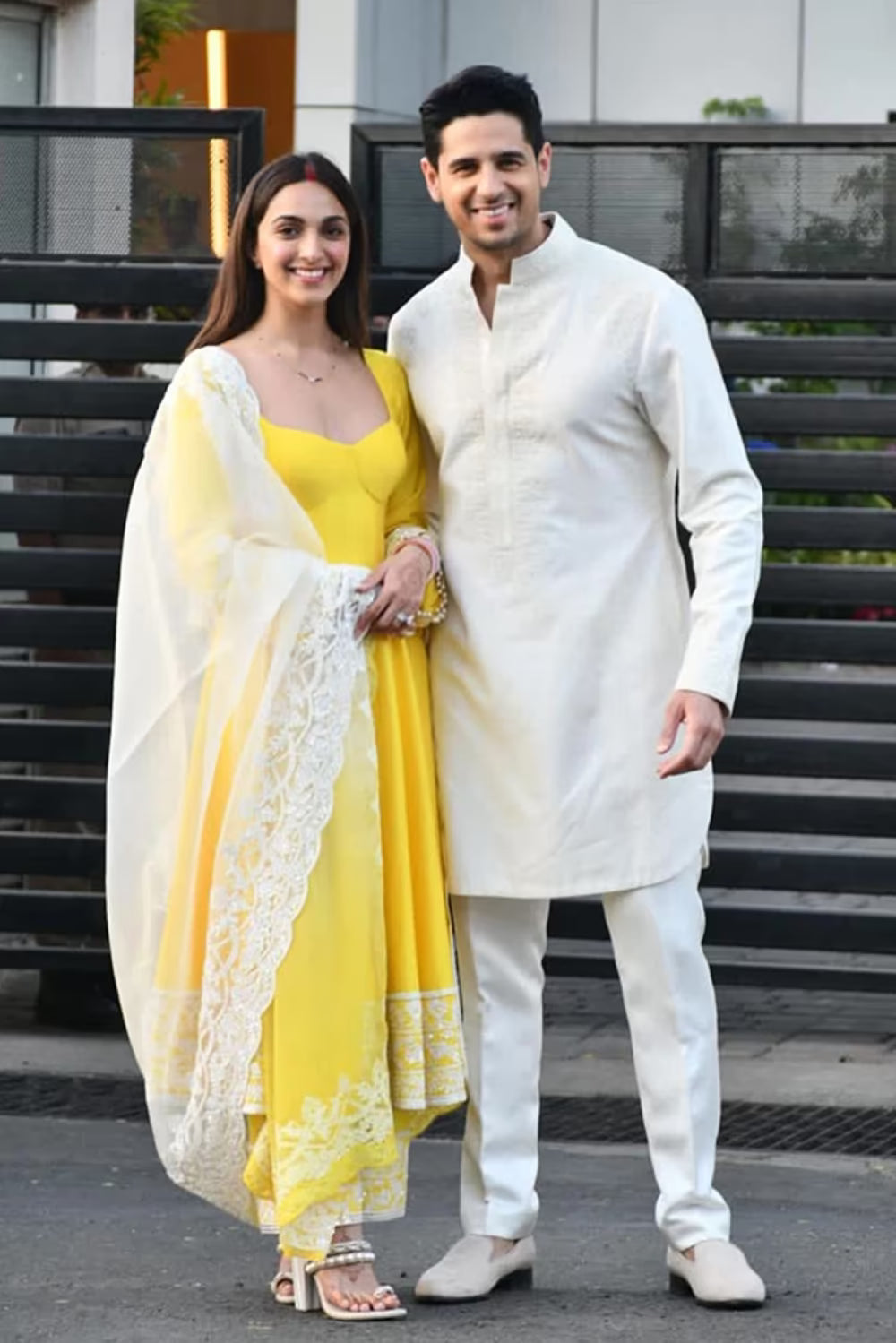 Kiara Advani in our Yellow & Ivory Kurta Set