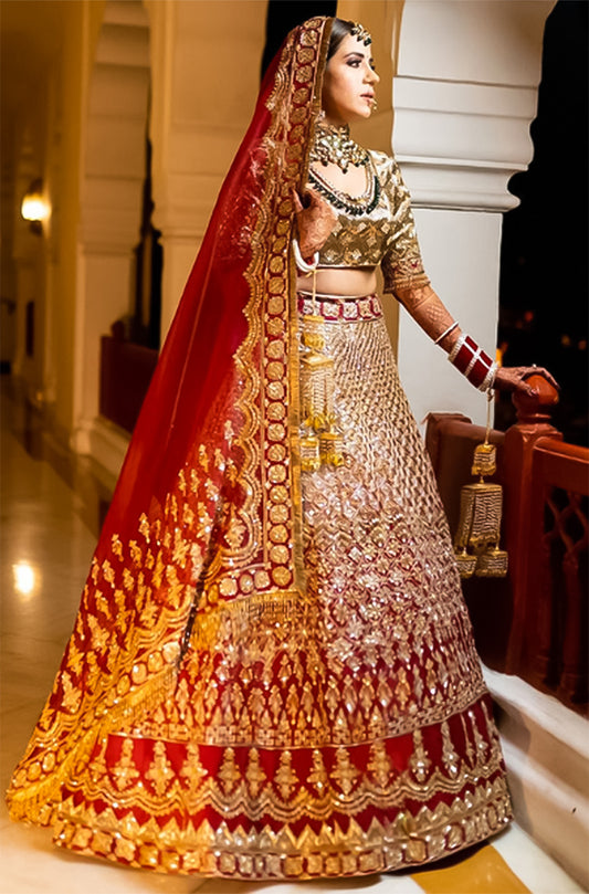 Bride: Palak K Dutta in Nooraniyat Red Lehenga