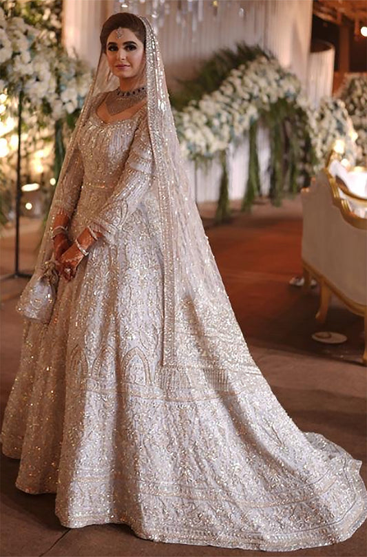 Bride: Mirha Fahad Malik in our Raw Silk Lehenga
