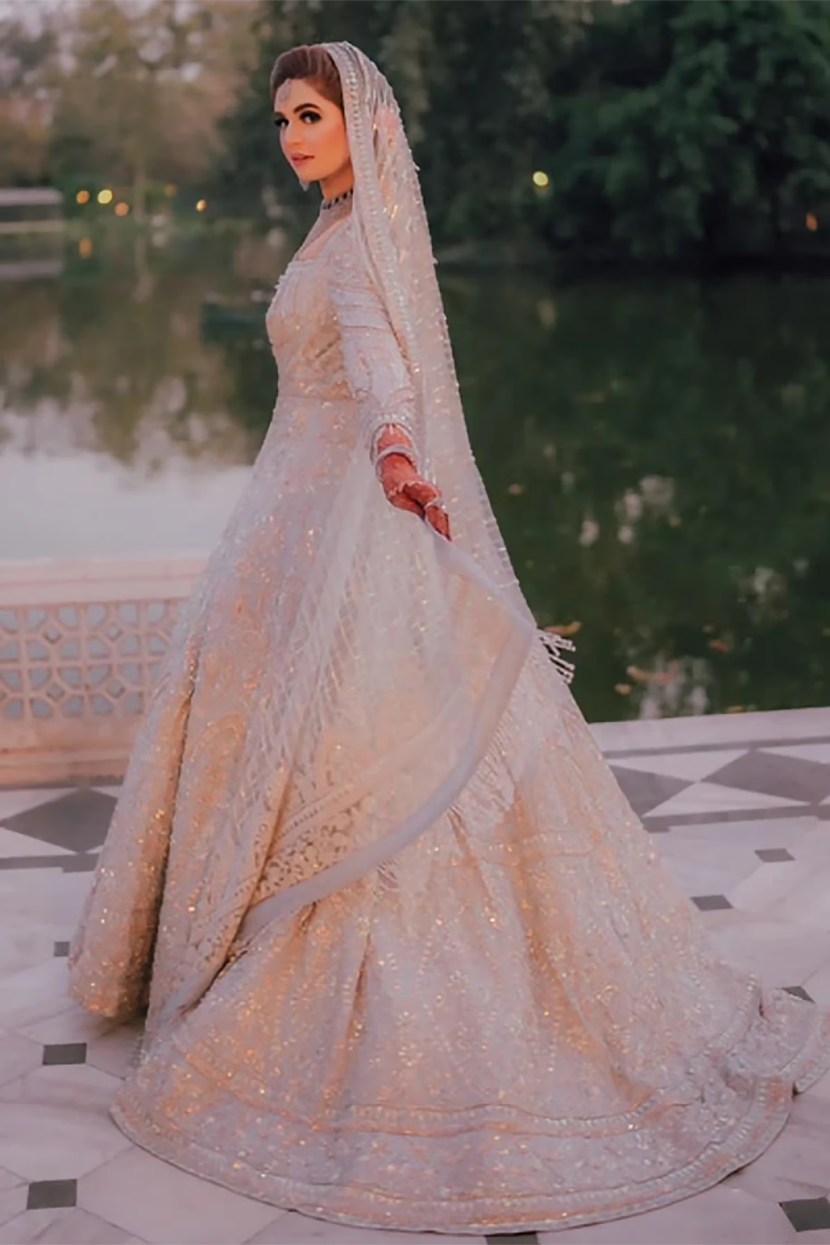 Bride: Mirha Fahad Malik in our Raw Silk Lehenga