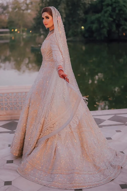 Bride: Mirha Fahad Malik in our Raw Silk Lehenga