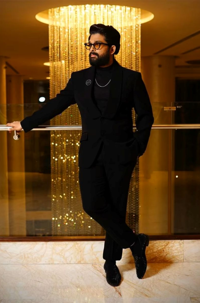 Allu Arjun in our All Black Suit Set