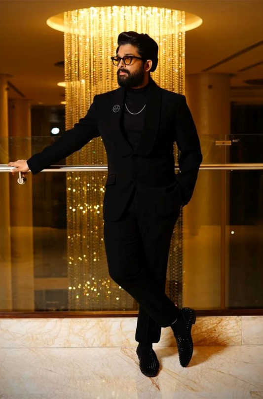 Allu Arjun in our All Black Suit Set