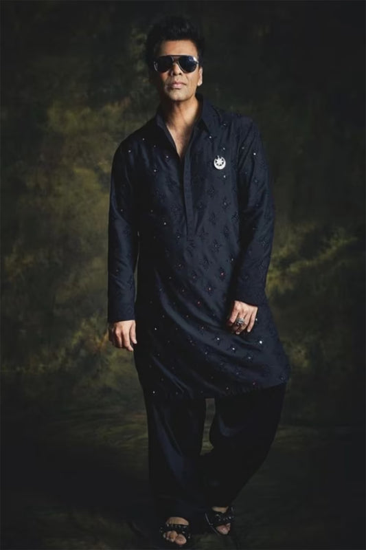 Karan Johar in Black Mirror Work Lehenga