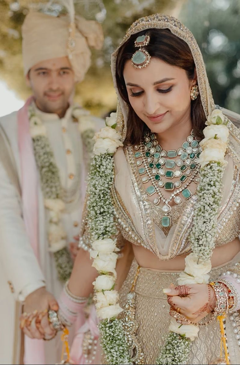 Bride: Parineeti Chopra in our Signature Embroidered Lehenga Set