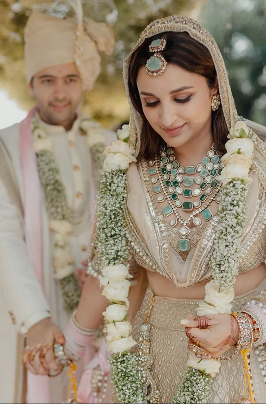 Bride: Parineeti Chopra in our Signature Embroidered Lehenga Set