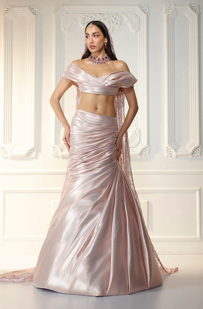 Rose Gold Swirl Skirt Set