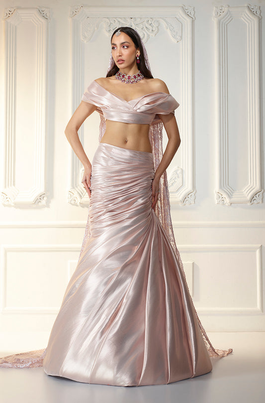 Rose Gold Swirl Skirt Set