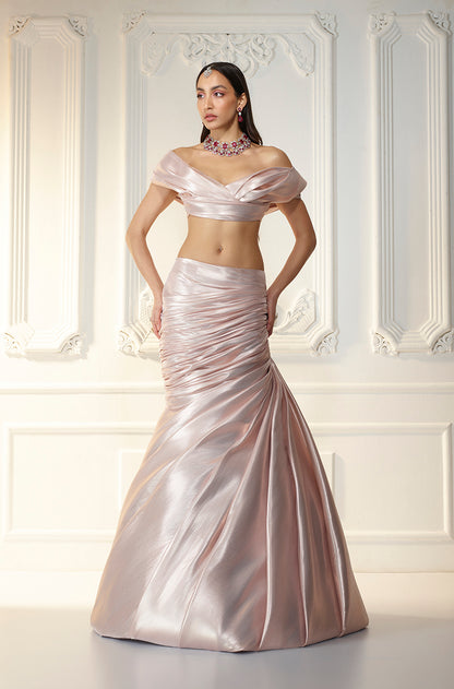 Rose Gold Swirl Skirt Set