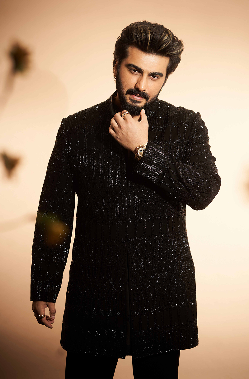 Arjun Kapoor in our Black Tonal Embroidered Sherwani Set