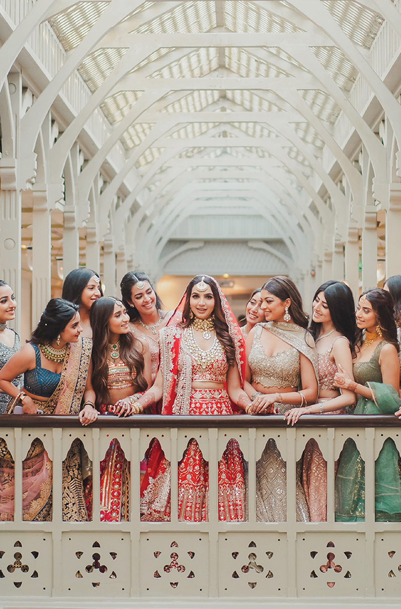 Bride: Vedika Karnani & Groom: Rishi Sujan in our Signature Embroidered Ensemble