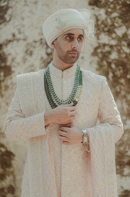 Groom: Anagh Chaudhary in our Classic Sherwani Set