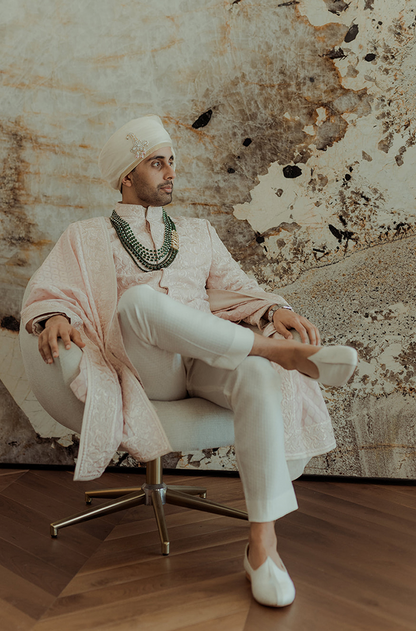 Groom: Anagh Chaudhary in our Classic Sherwani Set