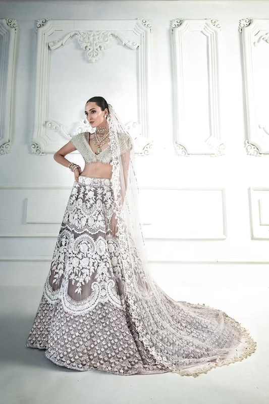 Rouge Pink Kashmiri Lehenga Set