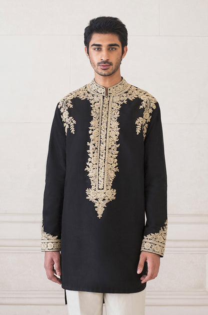 Raven Black Spunsilk Kurta Set