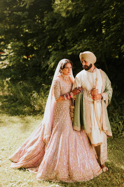 Bride: Simran Swaich in Lilac Ruhaaniyat Lehenga Set