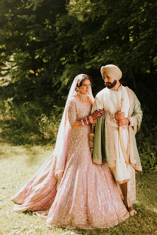 Bride: Simran Swaich in Lilac Ruhaaniyat Lehenga Set