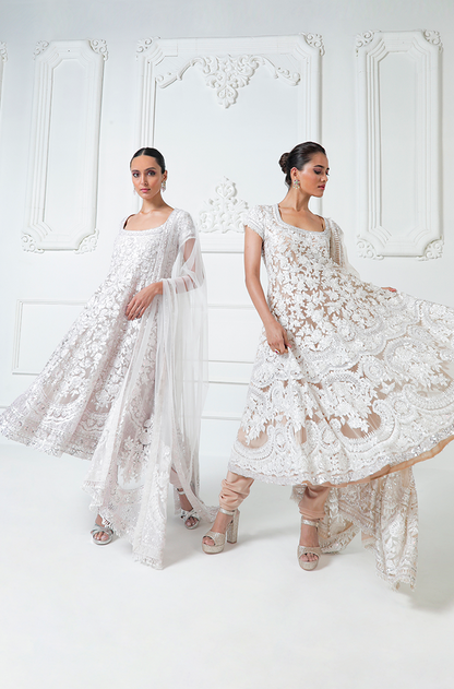 Beige Kashmiri Anarkali Kurta Set