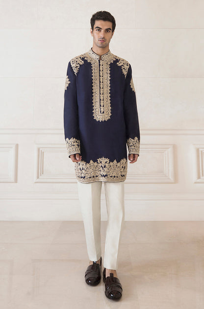 Oxford Blue Spunsilk Kurta Set