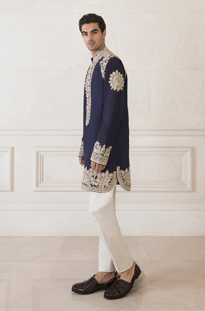 Oxford Blue Spunsilk Kurta Set