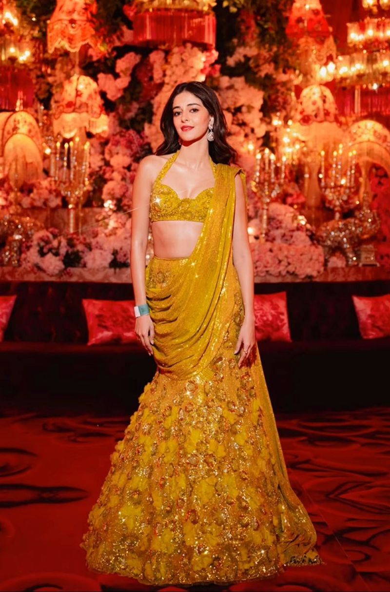 Ananya Panday in our Lime Green Embellished Lehenga Set