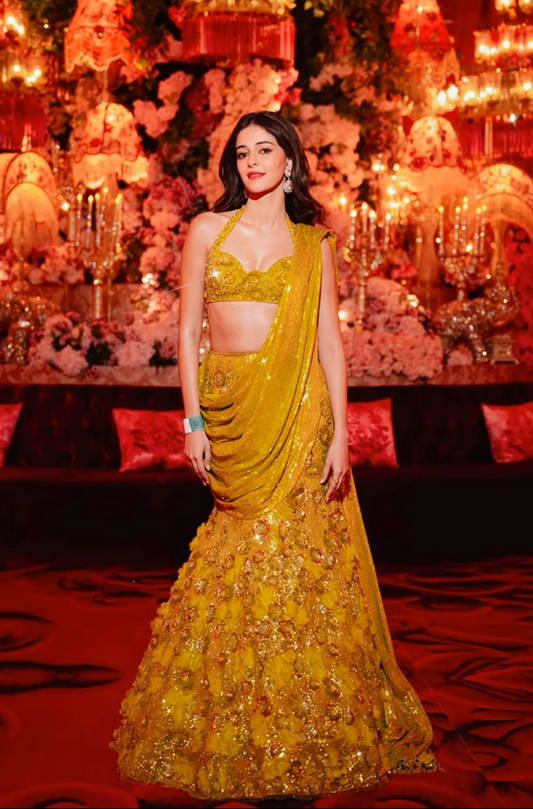 Ananya Panday in our Lime Green Embellished Lehenga Set