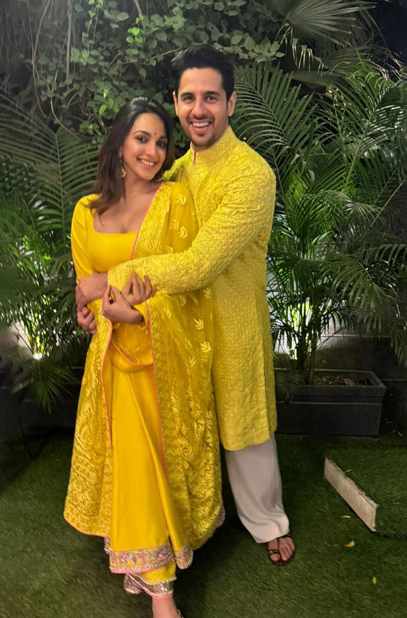 Kiara Advani in our Sunshine Yellow Anarkali Kurta Set
