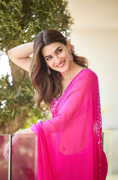 Kriti Sanon in our Chiffon Saree Set