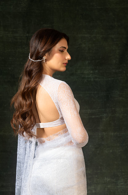 Fatima Sana Shaikh in our Off-White Lace Saree Set