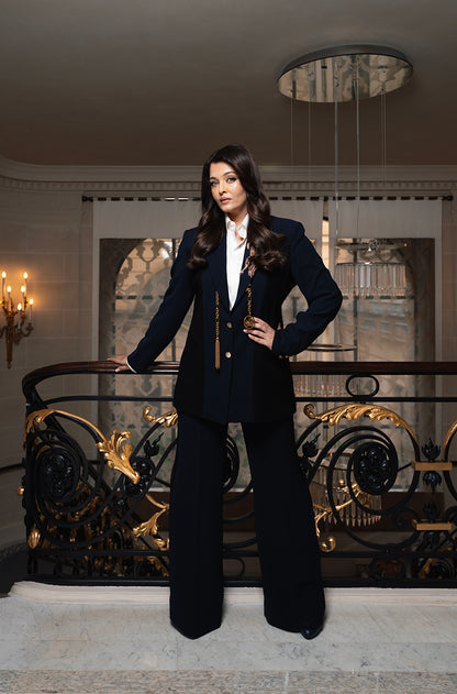 Aishwarya Rai Bachchan in our Blue Plain Pant Suit