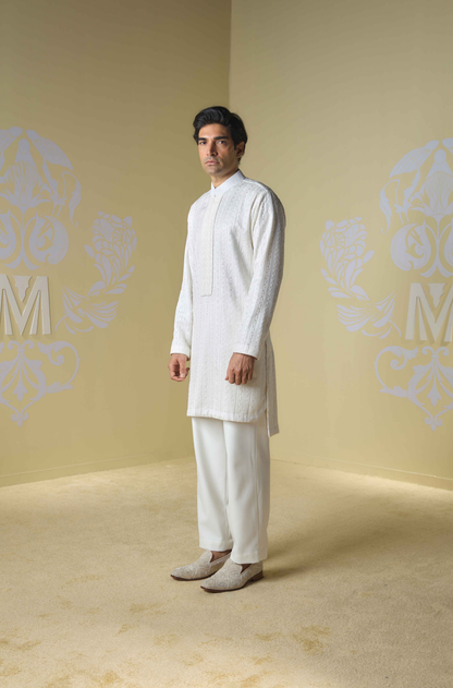 Ivory Embroidered Kurta Set