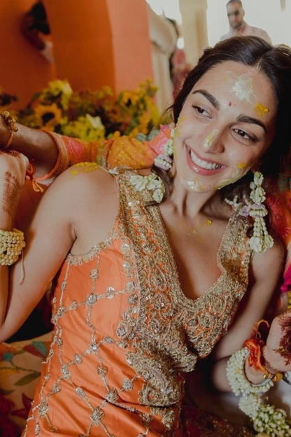 Kiara Advani in Orange Sharara Set