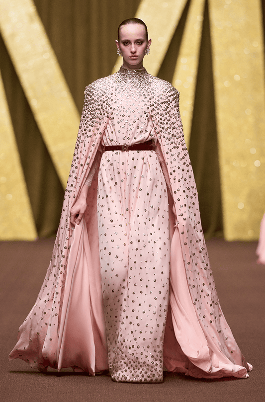 Peach Double Layered Kaftan