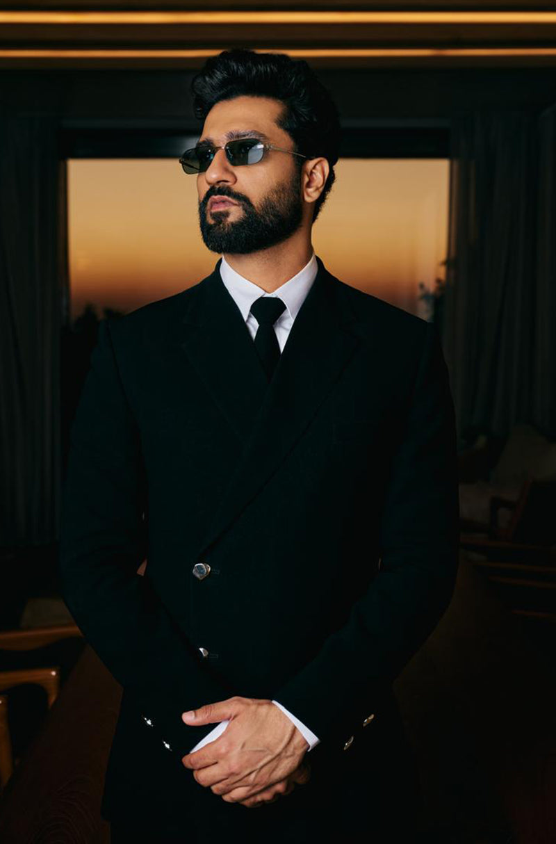 Vicky Kaushal in our Noir Tailored Double Breasted Suit Set