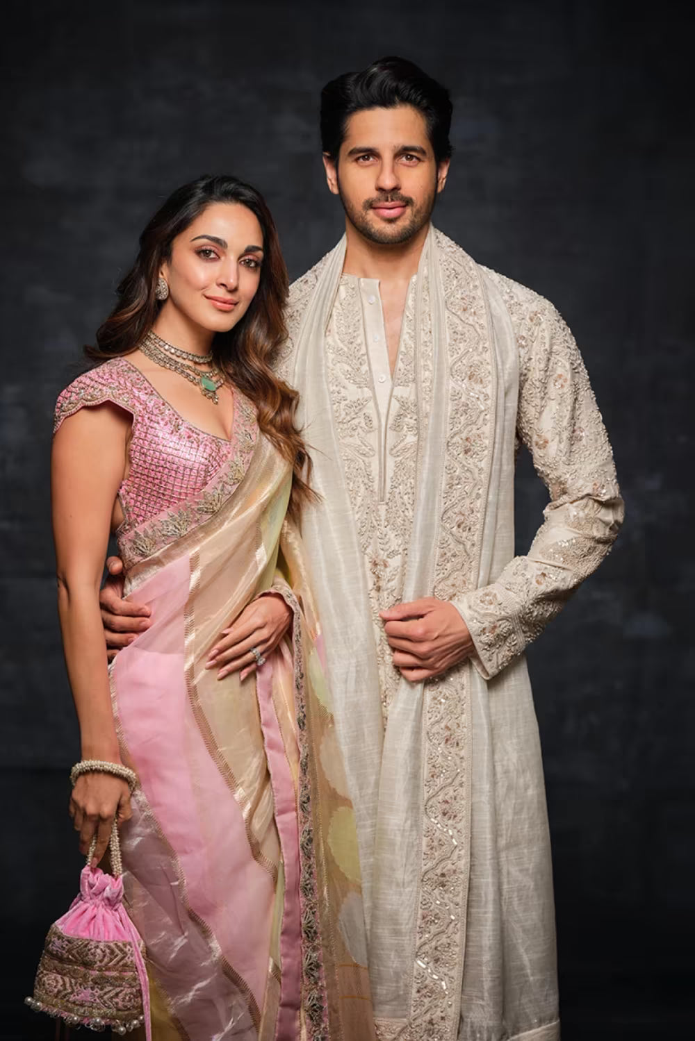 Kiara Advani in our Multicolor Tissue Saree