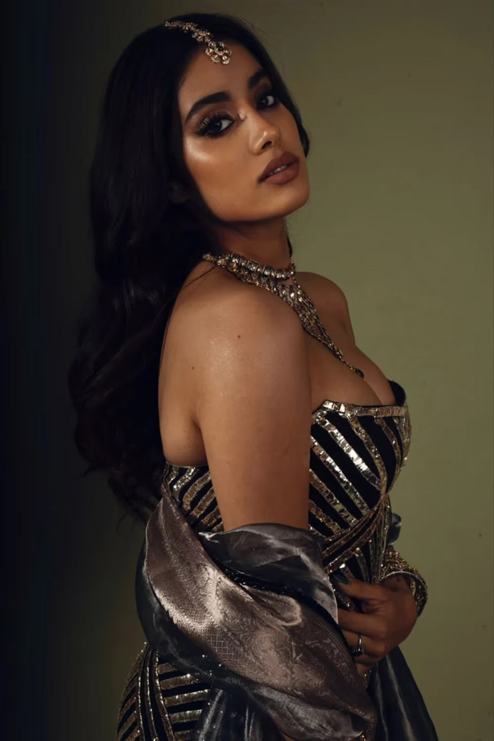 Janhvi Kapoor in our Noir Gown Set
