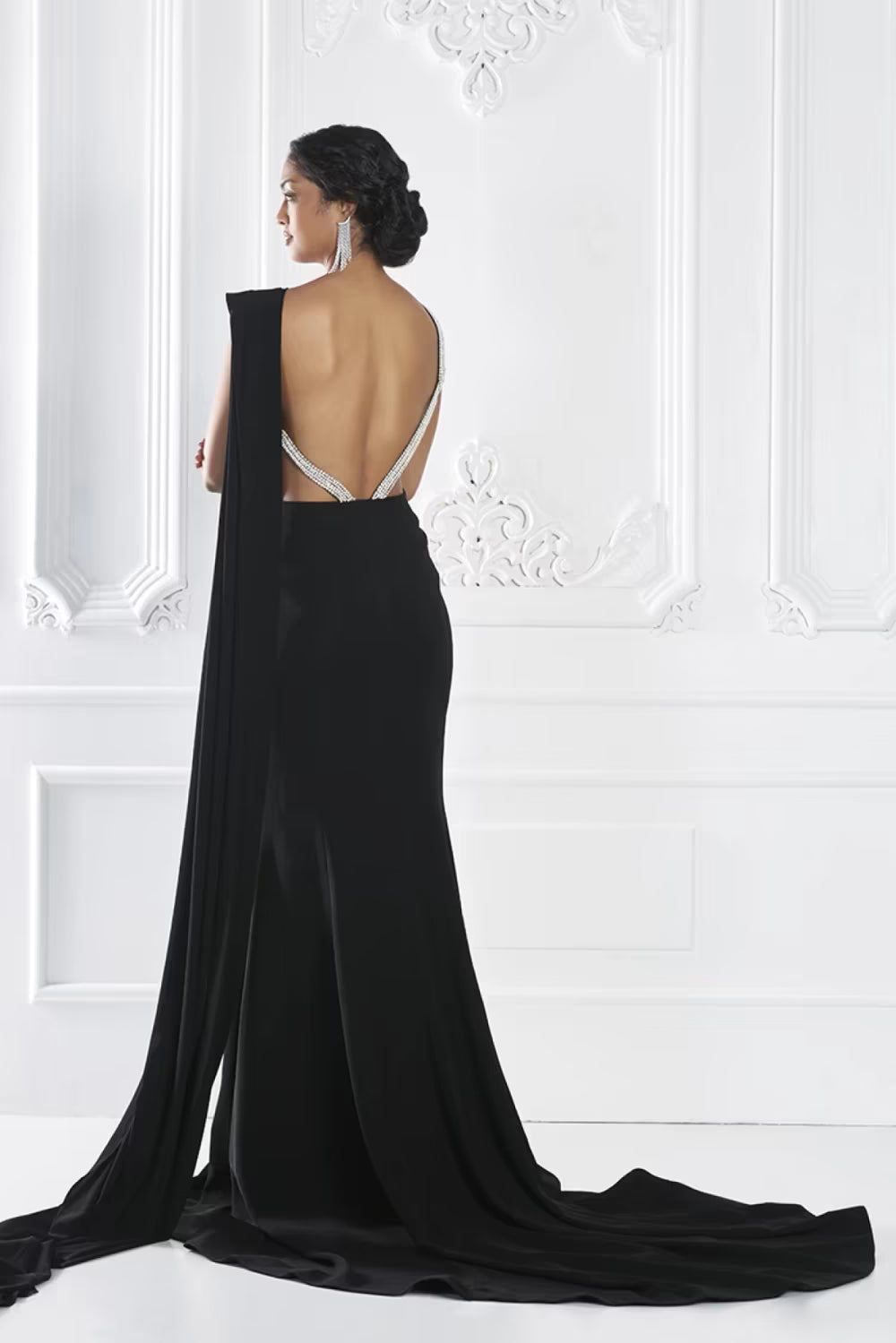Black Taban Saree Gown