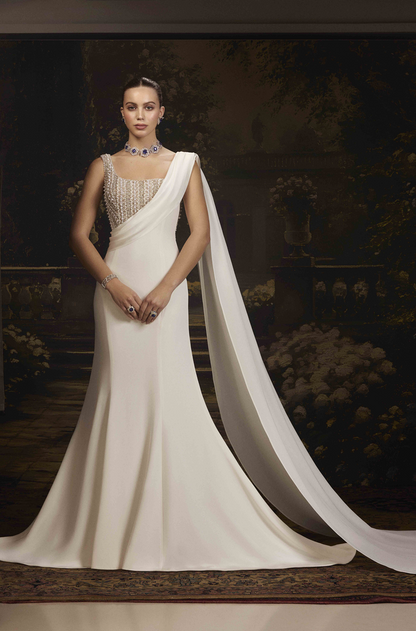 Off-White Premium Italian Crepe Gown