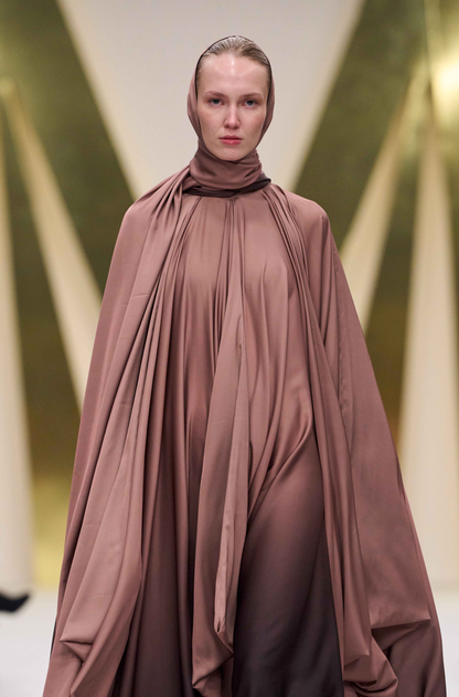 Brown Shaded Cowl Jalabia