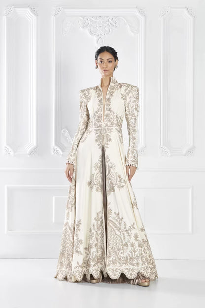 Ivory Dori Embroidered Jacket Set