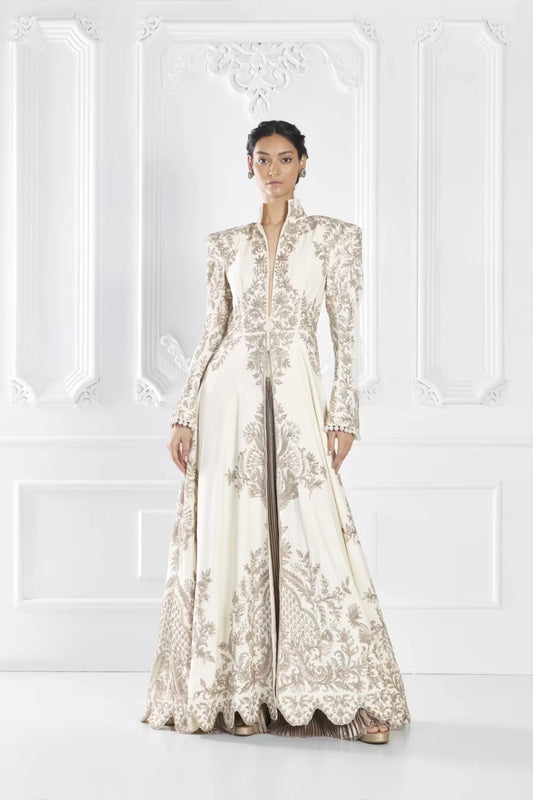 Ivory Dori Embroidered Jacket Set