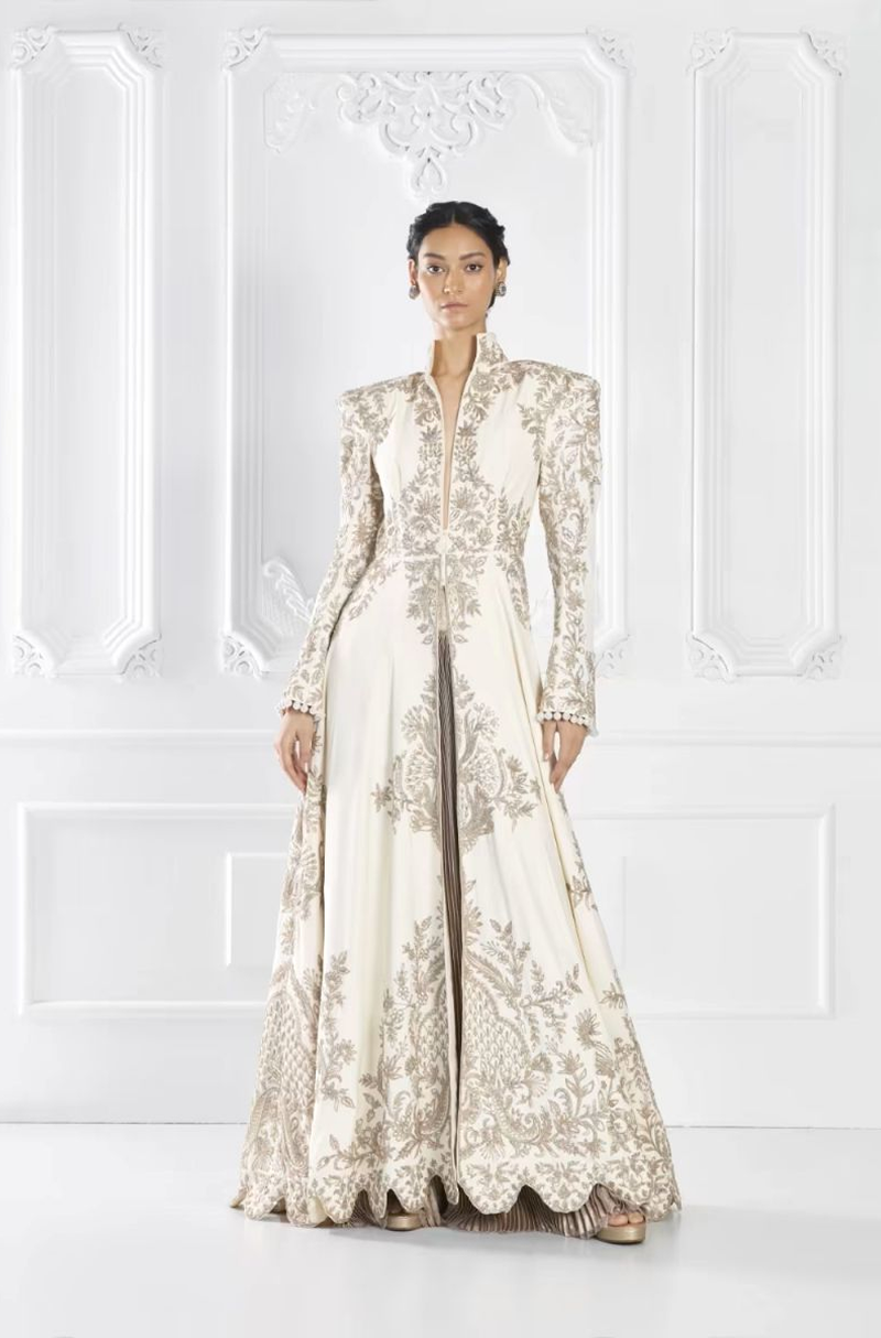 Ivory Dori Embroidered Jacket Set