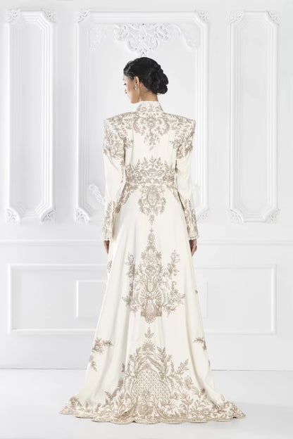 Ivory Dori Embroidered Jacket Set