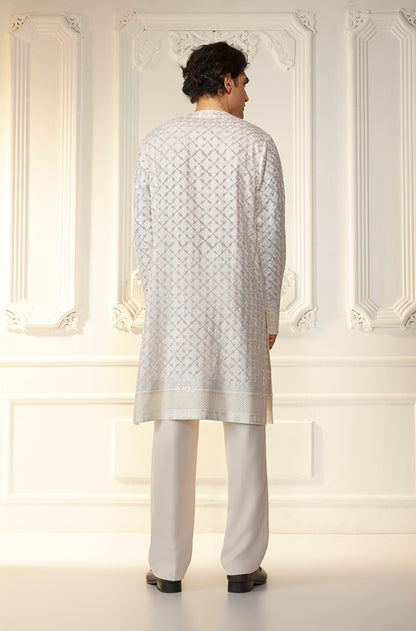 Ivory Threadwork Kurta Set