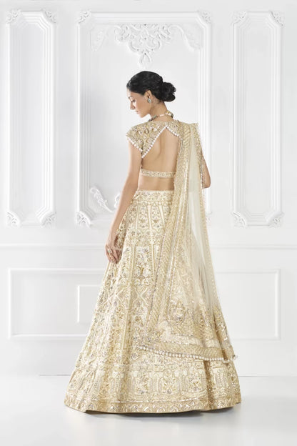 Ivory Badla Embroidered Lehenga Set
