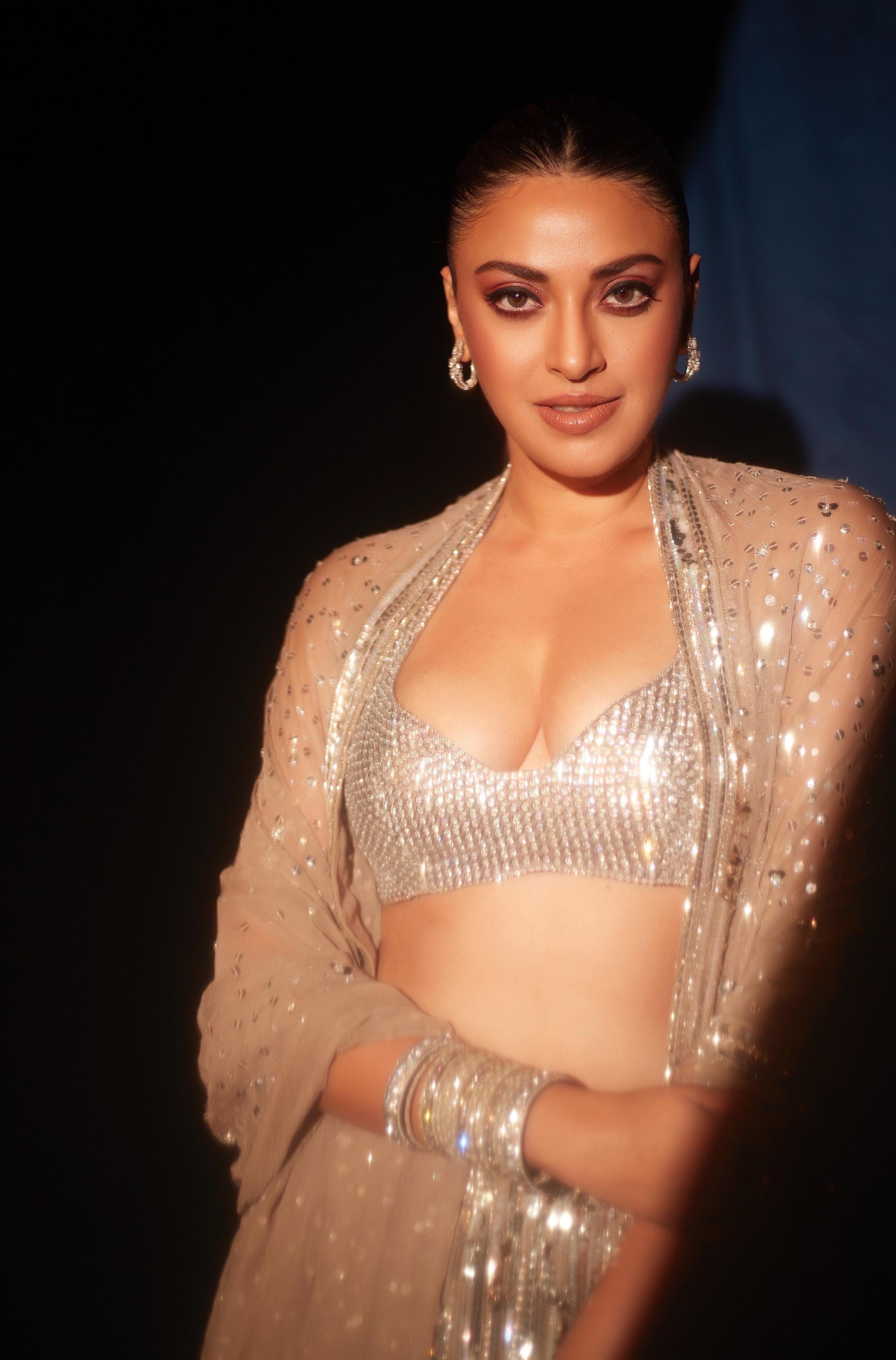 Anushka Ranjan in our Silver Embroidered Lehenga Set