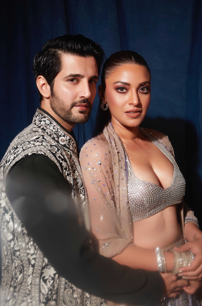 Anushka Ranjan in our Silver Embroidered Lehenga Set