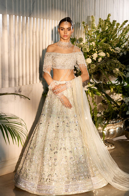 Mint Badla & Cutdana Embroidered Lehenga Set